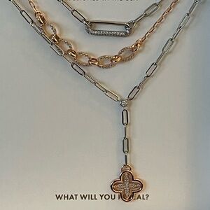 BP Style and Grace LuxeLayer CZ & Elegant Gold & Silver Chain Necklace NK79458